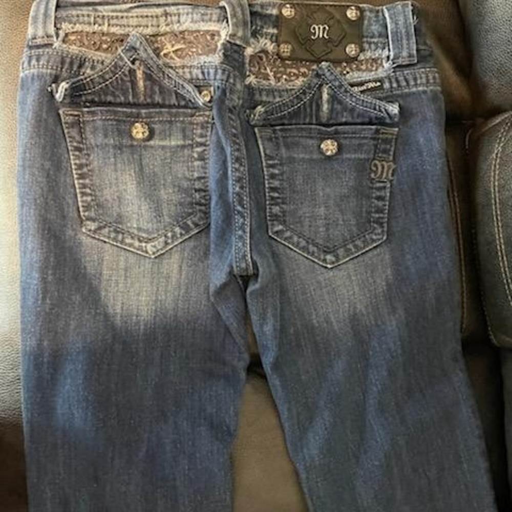 Miss Me Blue Boot Cut Jeans Classic Denim Style